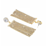 Shining Jewel -By Shivansh Gold-Toned Gold Plated Contemporary Drop Earrings